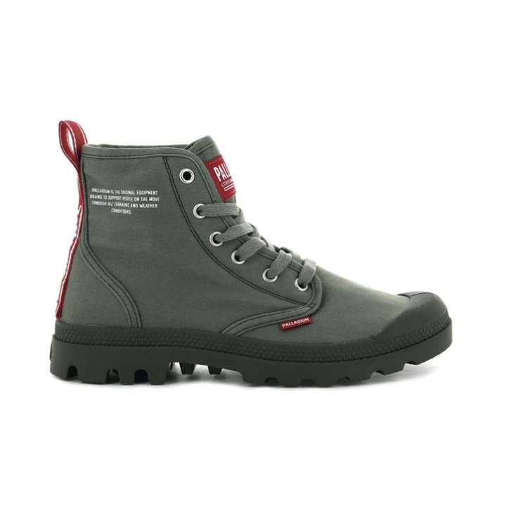 Dámské Boty Palladium Pampa Hi Dare Olivy Zelené | CZ IUS-27M